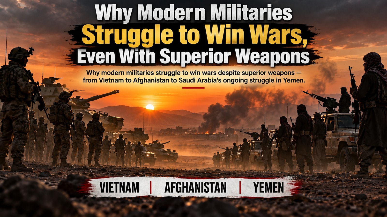 why modern militaries struggle to win wars Yemen Vietnam Afghanistan